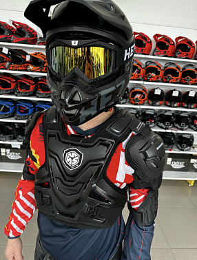 Мотозащита (черепаха с рукавами) ACE BIKER XD4-96 цв. Черный р.4XL