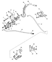 Рычаг переключения передач, короткий 4-Х ТАКТНОГО ПЛМ MERCURY 40 Серийный номер от 0P401000 до 0P515896