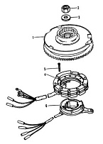 Маховик (55) 2-Х ТАКТНОГО ПЛМ MERCURY 55 Серийный номер от 9741042 до 9885344
