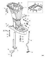 Корпус карданного вала 4-Х ТАКТНОГО ПЛМ MERCURY 50 Серийный номер от 1C000001 до 1C050251