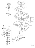 Топливный бак, Serial # 0R318095 и ниже 4-Х ТАКТНОГО ПЛМ MERCURY 3.5 Серийный номер от 0R131842 и выше