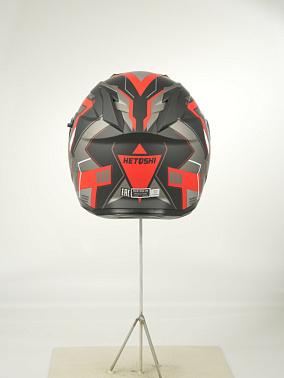 Шлем модуляр HETOSHI FF935 Shogun цв.Черно-серо-красный  Матовый  р.L