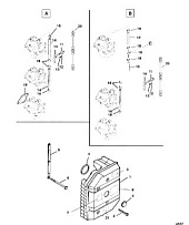 Пластина аттенюатора 2-Х ТАКТНОГО ПЛМ MERCURY 55 Серийный номер от 0G590000 до 0G760299