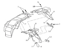 Заднее крыло МОТОЦИКЛА Racer RC200LT Forester