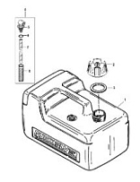 Топливный бак 4-Х ТАКТНОГО ПЛМ MERCURY F15 Серийный номер от 0P401000 и выше