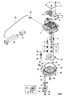 Карбюратор 4-Х ТАКТНОГО ПЛМ MERCURY 15 Carb(2CYL) Серийный номер от 0R235949 и выше