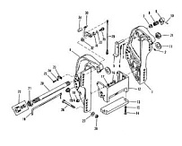 Кронштейн транца(50/60)(S/N: 0D181999 и ниже) 2-Х ТАКТНОГО ПЛМ MERCURY 60 Серийный номер от 0D000750 до 0G290584