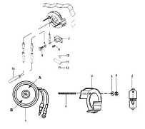 Сигнализатор уровня масла 4-Х ТАКТНОГО ПЛМ MERCURY F15 Серийный номер от 9973100 до 0P016999