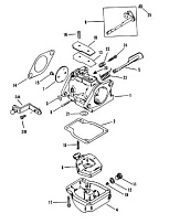 Карбюратор (WME-26/27/28/28/43/44/45) 2-Х ТАКТНОГО ПЛМ MERCURY 60 Серийный номер от 9683055 до 9885344